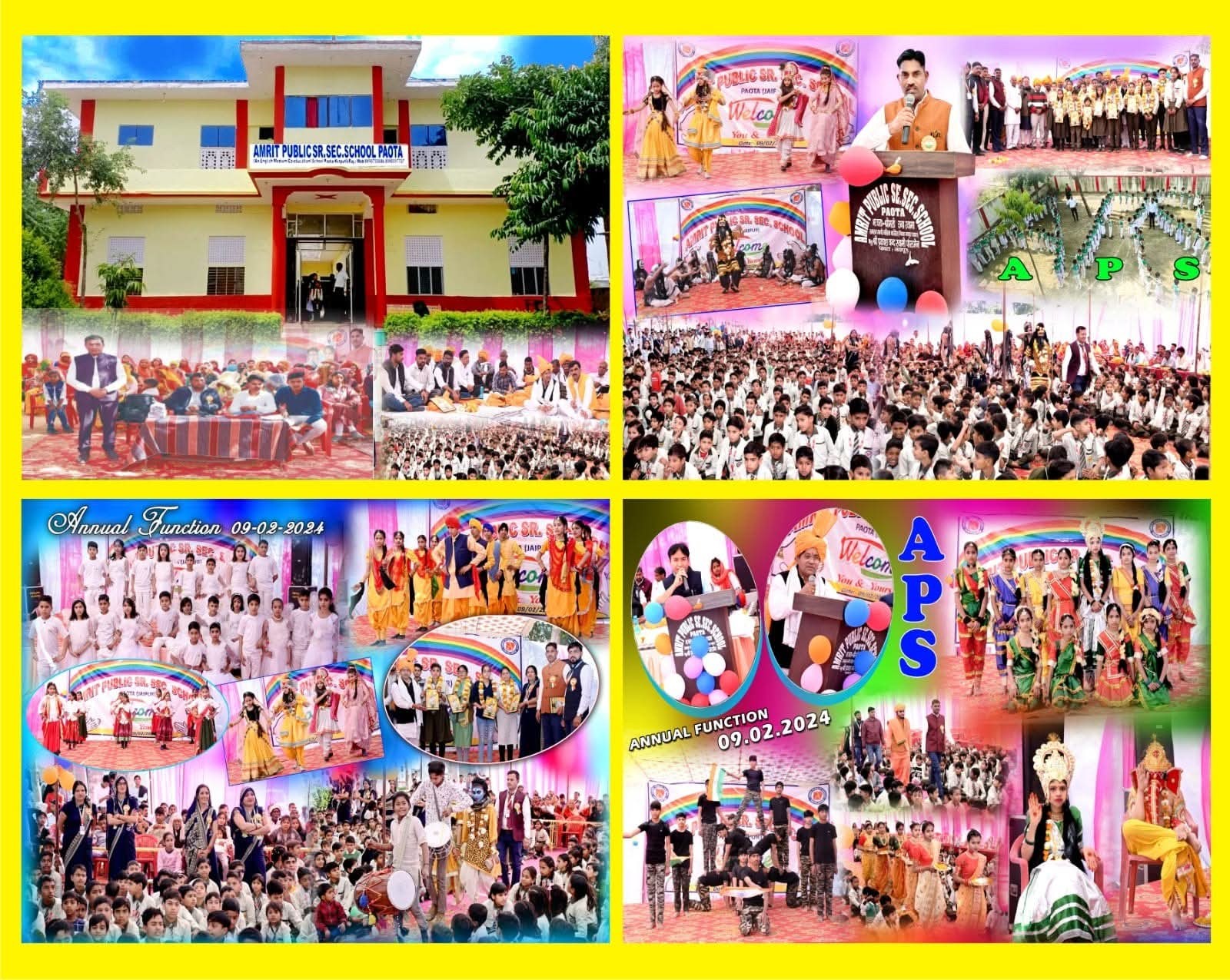Annual function celebration on the school stage